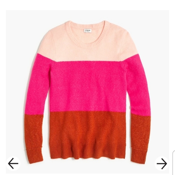 J. Crew Factory | Sweaters | J Crew Factory Colorblock Crew Neck Soft Yarn  Sweater Small | Poshmark